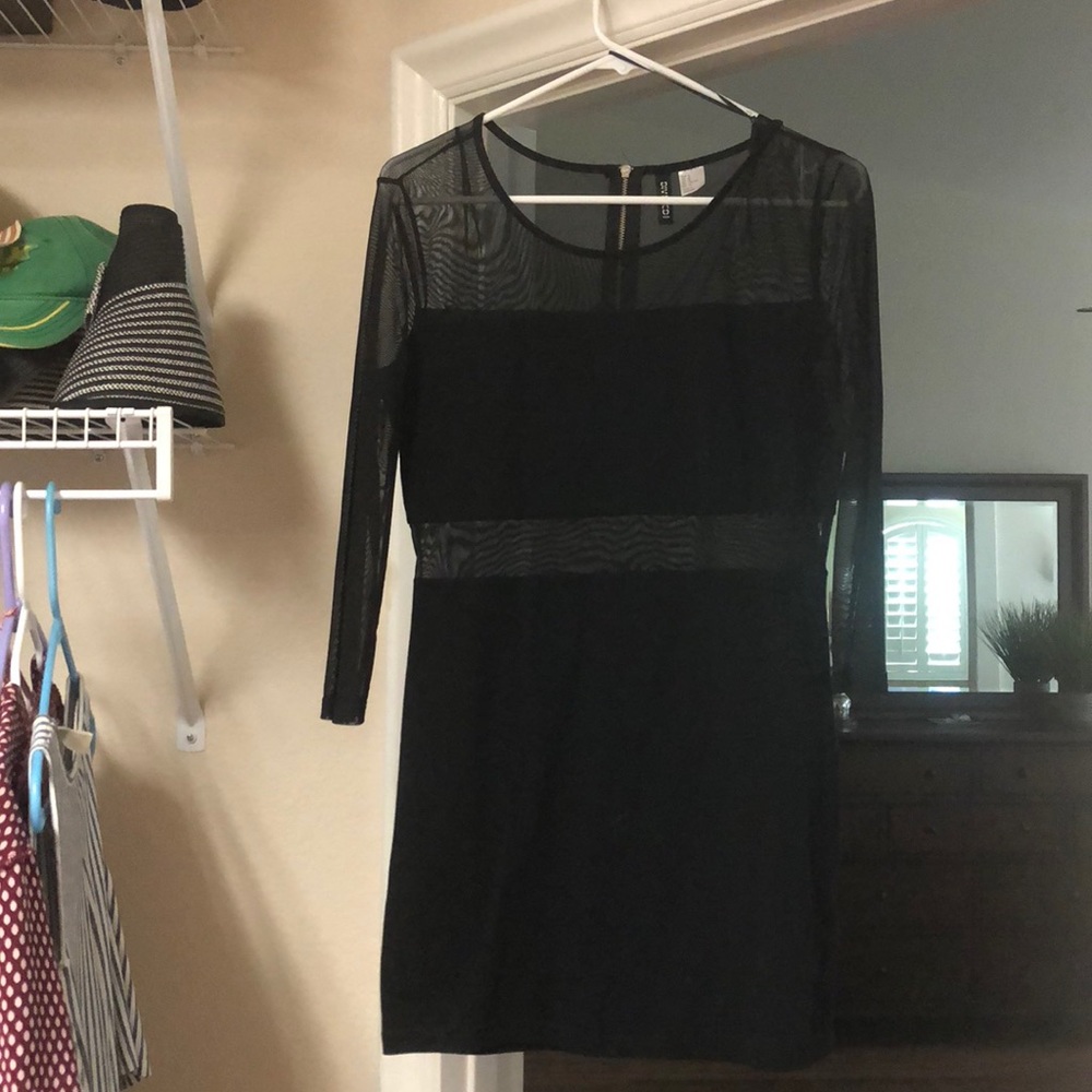 Black sheer dress